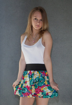 18 year old cuties Gigi Rivera & Teagan Summers strip down to socks on blanket